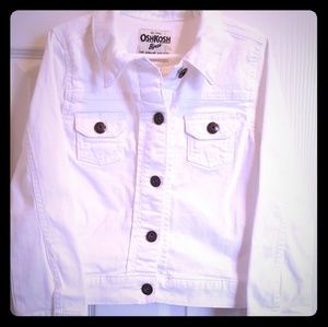 Osh Kosh White Jean jacket, size 6X